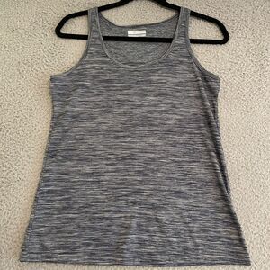 Columbia Tank Top Womens Small Heather Blue Chambray Racerback Ladies Outdoor